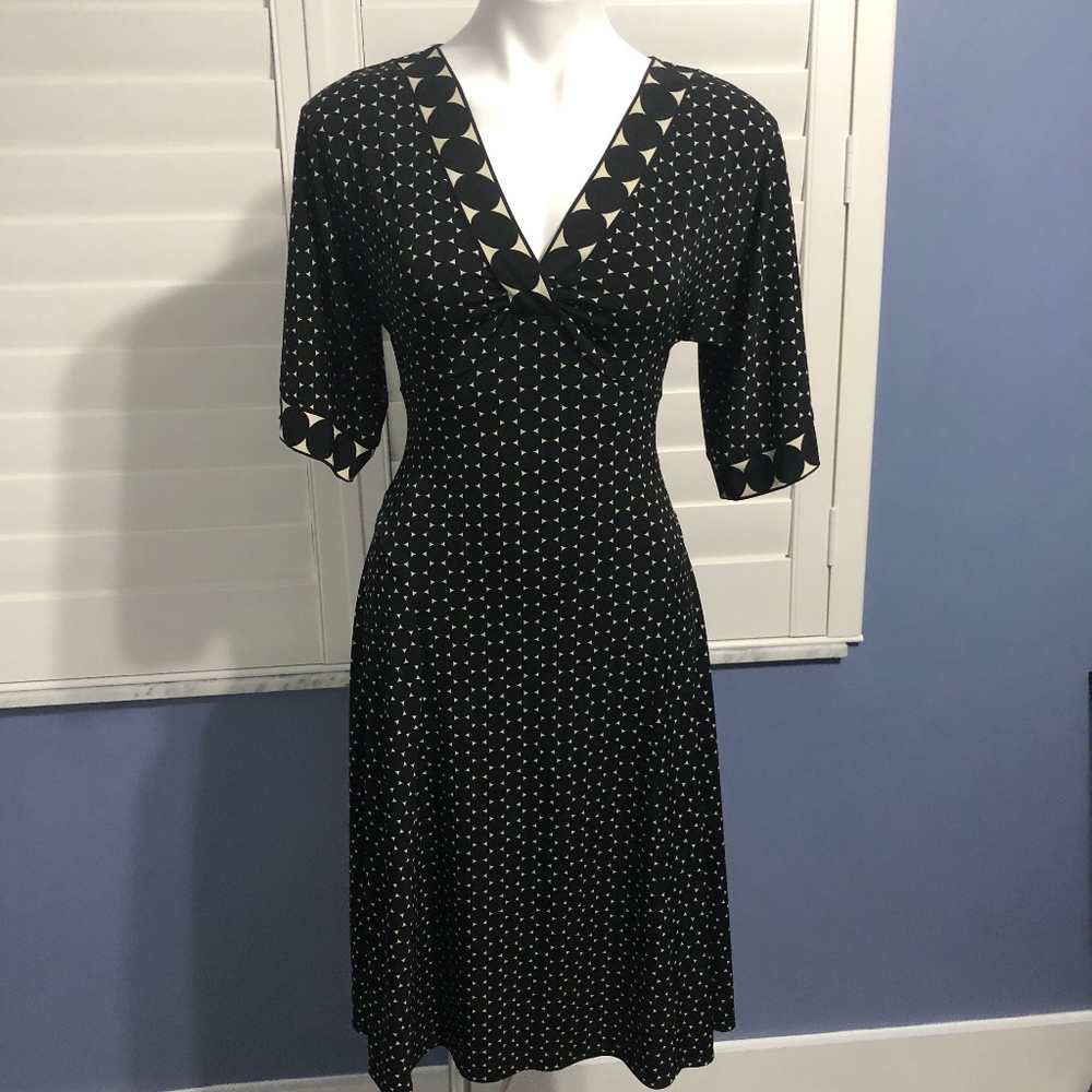 Black and Tan Midi dress